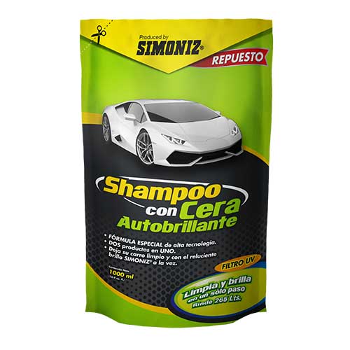 SHAMPOO CON CERA AUTOBRILLANTE 1000ML SIMONIZ