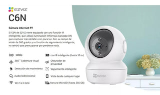 CÁMARA DE SEGURIDAD EZVIZ C6N CON WIFI