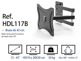 SOPORTE TV 117B S/EXTENSION