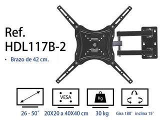 SOPORTE TV 117B-2 CON EXTENSIÓN