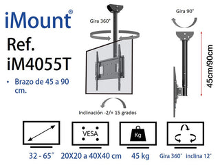 SOPORTE TV TECHO IM4055T