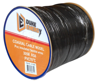 CABLE COAXIAL ENERGY RG6 NEGRO