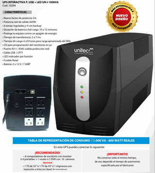 UPS UNITEC I 1000 VA